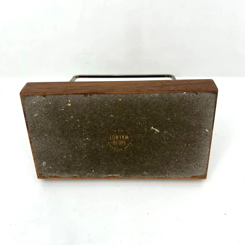 Vintage Park Sherman solid walnut letter holder
